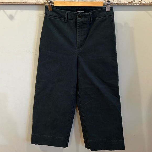 Frank & Oak Pants - Frank and Oak Josephine Wide Leg Cropped Pant in Green Sz 6